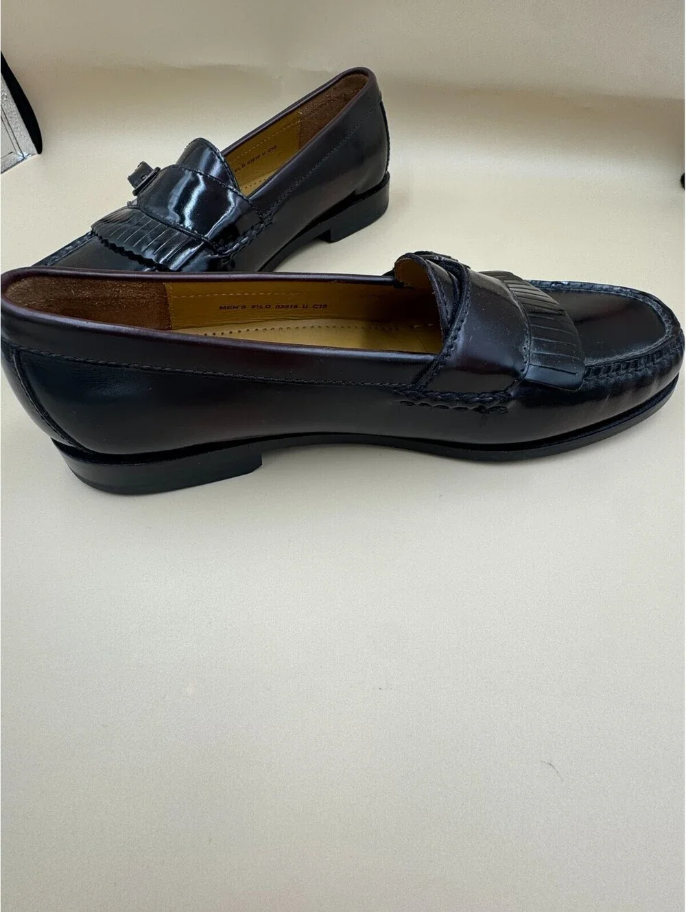 Cole Haan Mens Kilty Loafers Pinch Buckle Mohagany Leather Monk Strap Size 9.5 D
